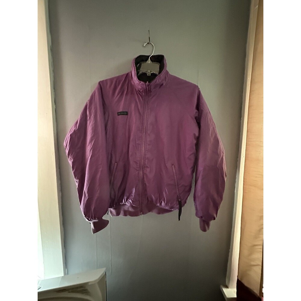 Columbia Men's  Vintage Retro Reversible Jacket Medium Purple Black Outdoor